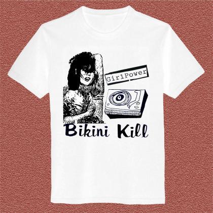 Bikini Kill T-shirt Mens And Womens Cotton..