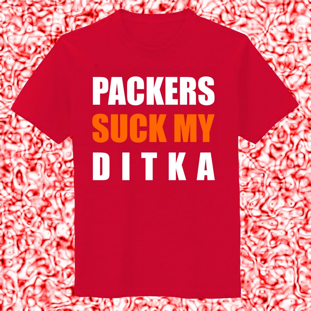 Packers Suck My Ditka T-shirt Mens And Womens Cotton Screenprint Size S - 3xl